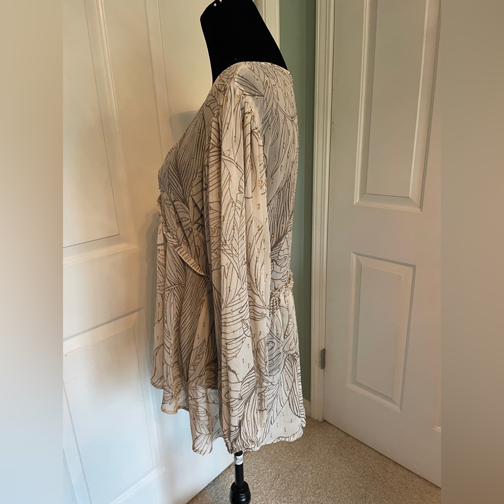 Lovestitch Sheer Peasant Boho Blouse - Large - Picture 5 of 6
